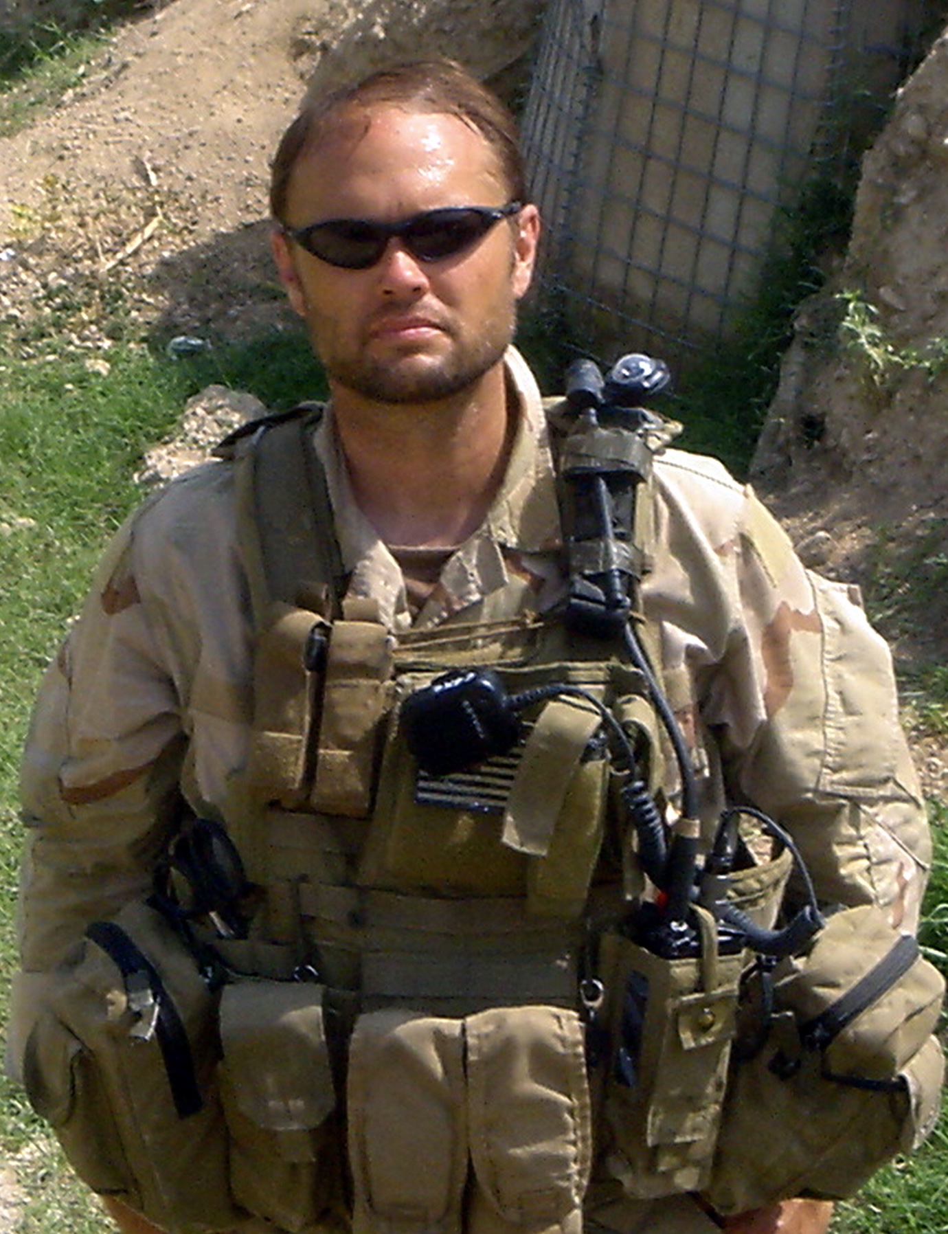 Brett in field gear during deployment